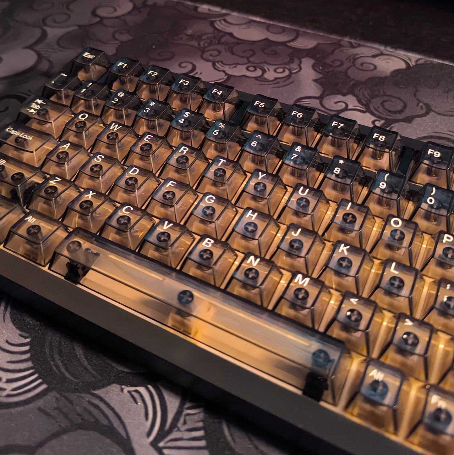 Black Transparent Keycaps