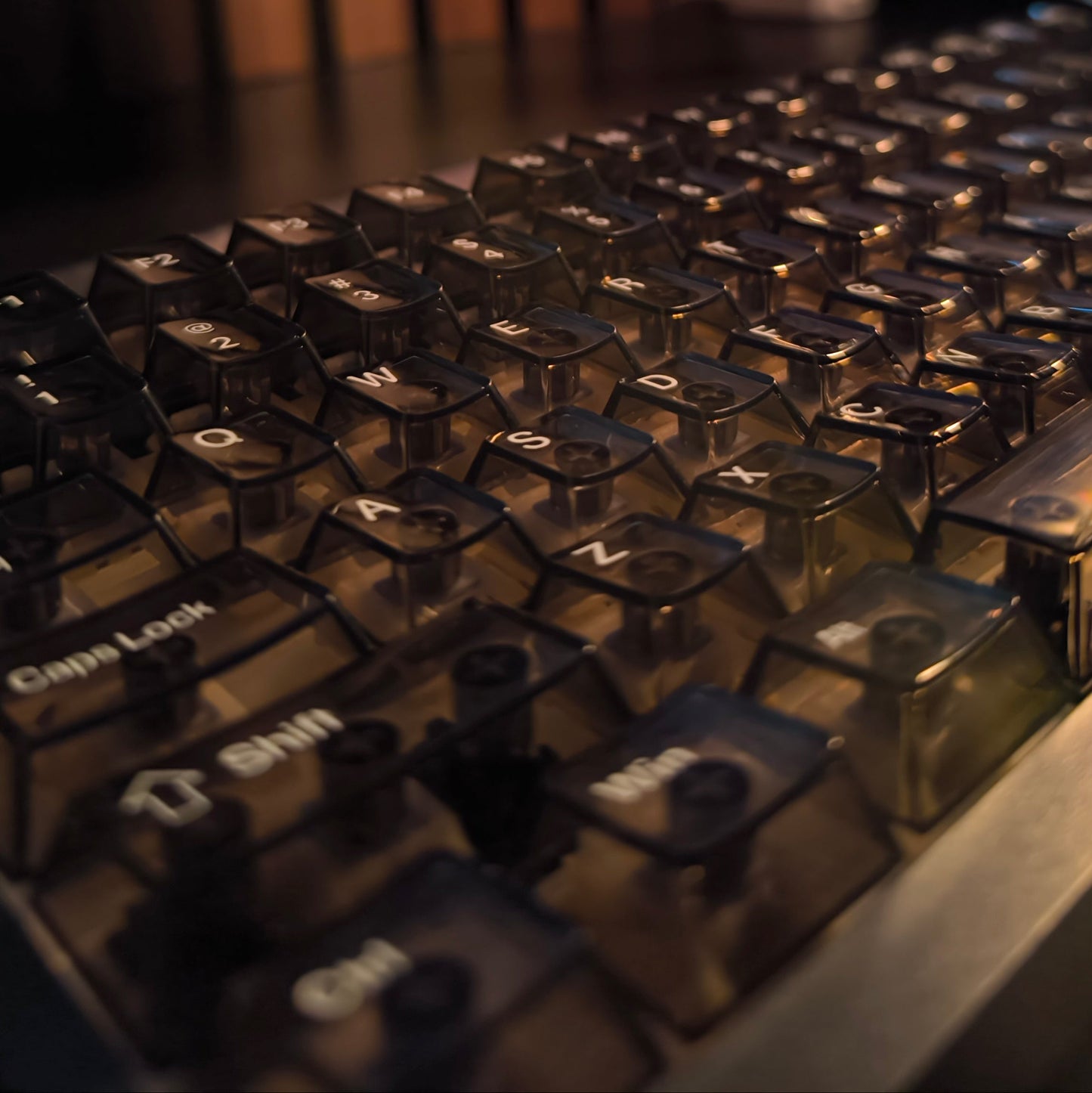 Black Transparent Keycaps